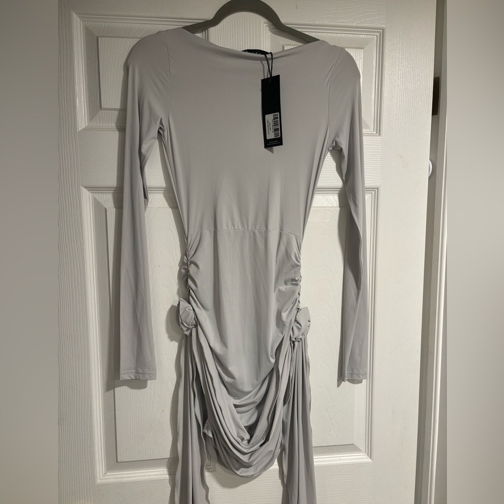 Lioness Light Gray Long Sleeve Dress